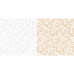 PAPSTAR Servietten "ROYAL Collection Damascato", weiß aus Tissue, 1/4 Falz, 4-lagig, Maße: 400 x 400 mm, - 1 Stück (84994)