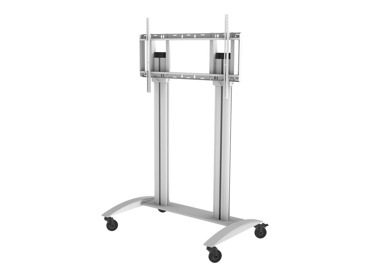 Peerless-AV SmartMount SR598W Multimedia-Rollwagen für 55"–98" Displays bis 136 kg 360° drehbar 5° neigbar Weiß