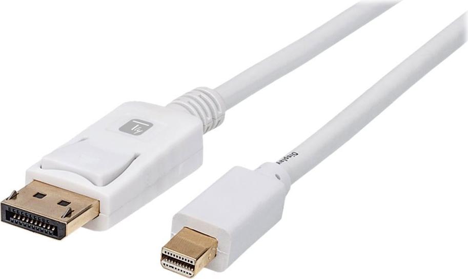 TECHLY Mini-DisplayPort M auf DisplayPort M Kabel 4K 60Hz weiss 2m (ICOC-MDP-020T4K)
