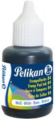 Pelikan Stempelfarbe 84, wasserfest, schwarz, 30 ml geeignet für Gummistempel, für Gewebe, Leder, Holz, Metall,