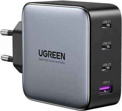 UGREEN CARGADOR USB-A+3*USB-C 100W GAN FAST (UG45515B)