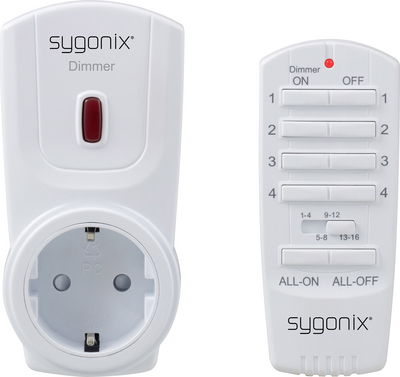 Sygonix RSL Funk-Dimmer-Set Zwischenstecker Schaltleistung (max.) 300 W Reichweite max. (im Freifeld) 70 m (SY-3523472)