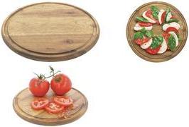 metaltex Schneidebrett, Durchmesser: 240 mm, Akazienholz geölte Oberfläche, mit Saftrille, - 1 Stück (561310000)