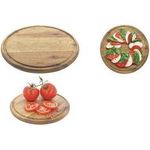 metaltex Schneidebrett, Durchmesser: 240 mm, Akazienholz geölte Oberfläche, mit Saftrille, - 1 Stück (561310000)