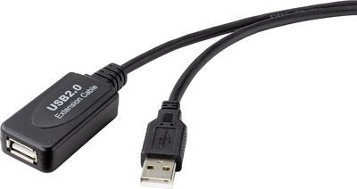 Renkforce RF-4535088 USB Kabel 20 m USB 2.0 USB A Schwarz (RF-4535088)