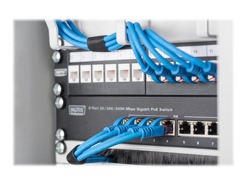Digitus DIGITUS Professional DN-95317 10" 8-Port Gigabit PoE Switch Schwarz