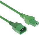 ACT Powercord C14 - C15 green 1.2 m (AK5306)