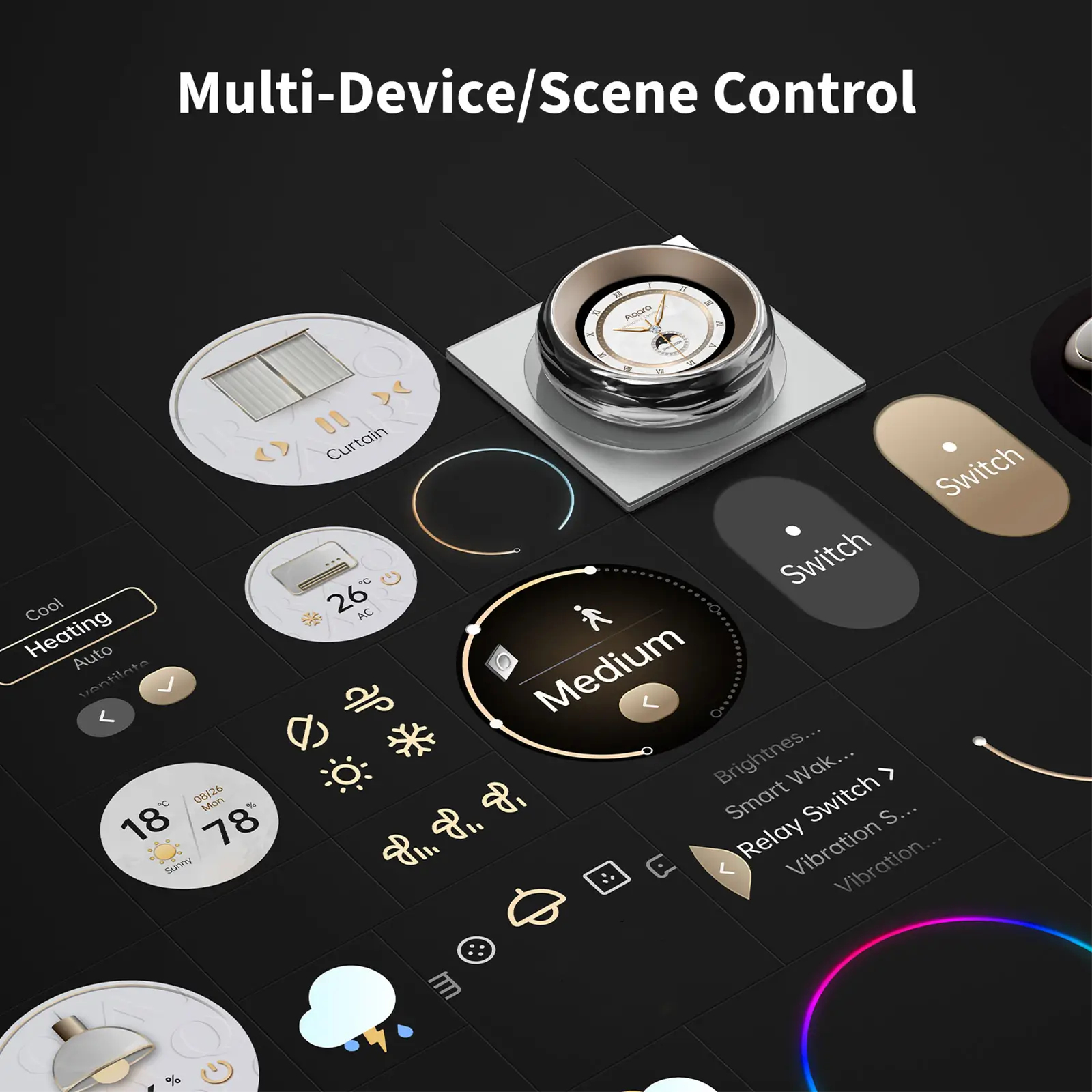 Aqara Touchscreen Dial V1 Schalter Weiß