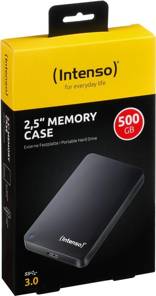 Intenso Memory Case Tragbare Externe Festplatte 2.5" 500 GB USB 3.0 Schwarz
