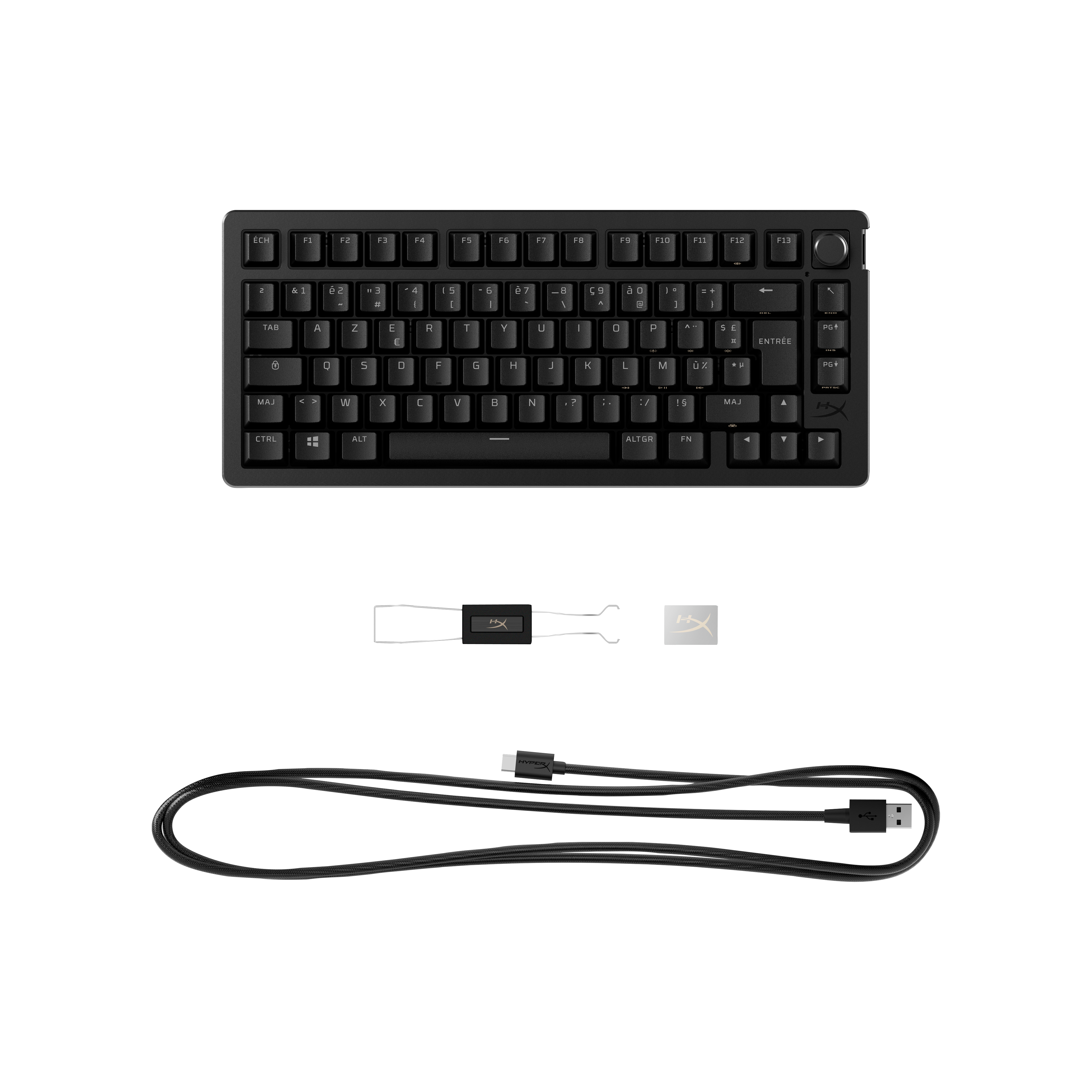 HyperX Alloy Rise 75 Gaming-Tastatur Mechanisch USB-C RGB Deutsch Schwarz