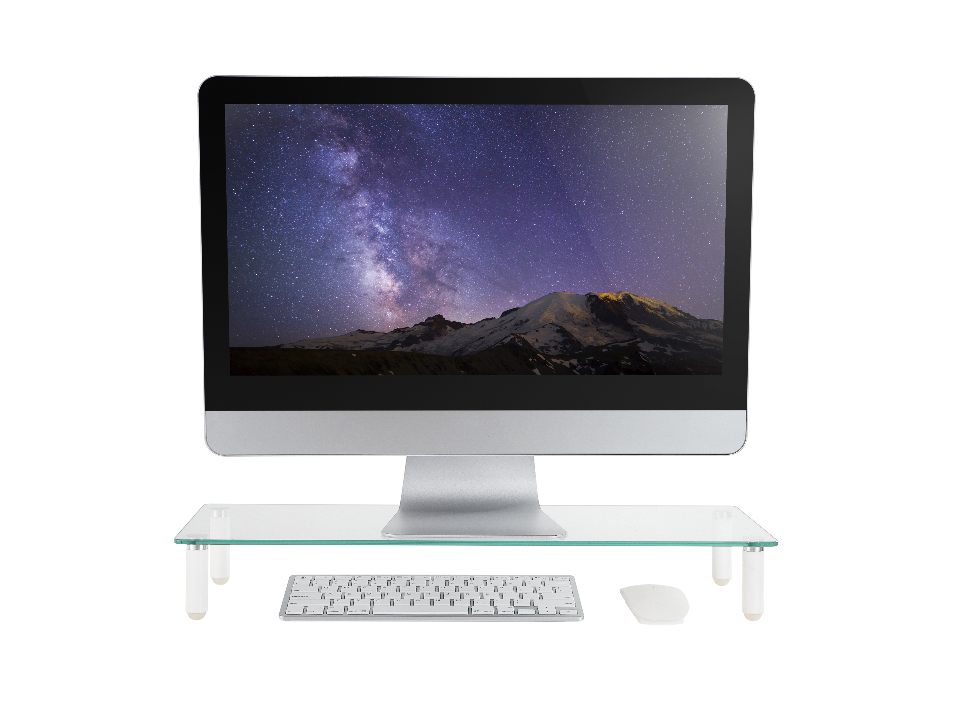 Equip Monitorständer Glas 56 cm Transparent