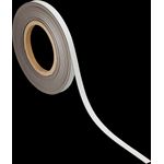 MAUL Magnetband, 10 mm x 10 m, Dicke: 1 mm, weiß beschriftbares Kennzeichnungsband, Non-Permanent-Marker - 1 Stück (6524102)