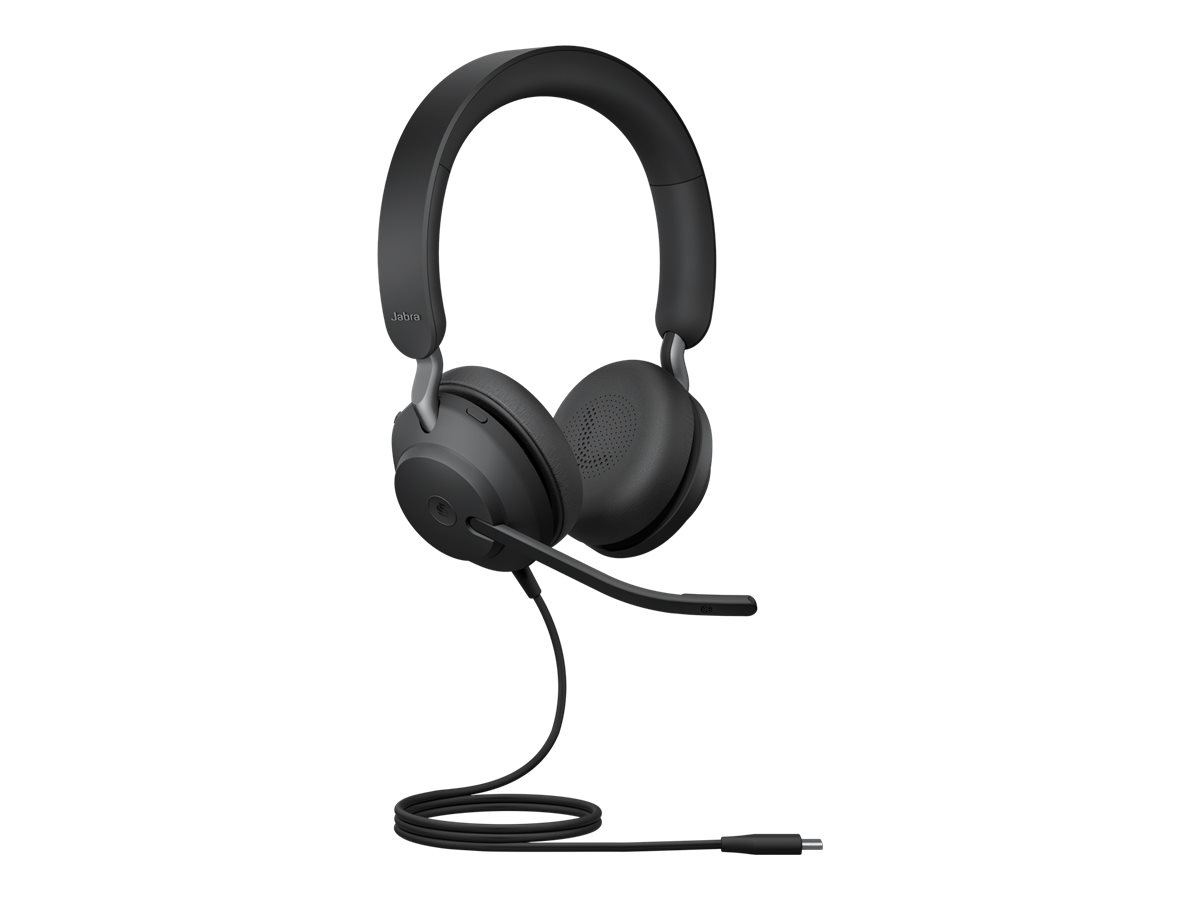 Jabra Evolve2 40 SE On-Ear Stereo Headset Microsoft Teams USB-C/USB-A Schwarz