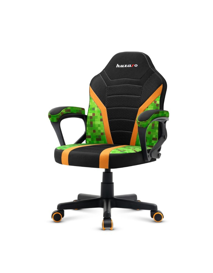 Huzaro Ranger 1.0 Pixel Mesh Gaming-Stuhl für Kinder Schwarz/Grün/Gelb