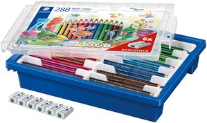 STAEDTLER Dreikant-Buntstift Noris colour, 288er Box dreieckig, 100% PEFC, aus Wopex-Material, Länge: 176 mm, - 1 Stück (187 G288)