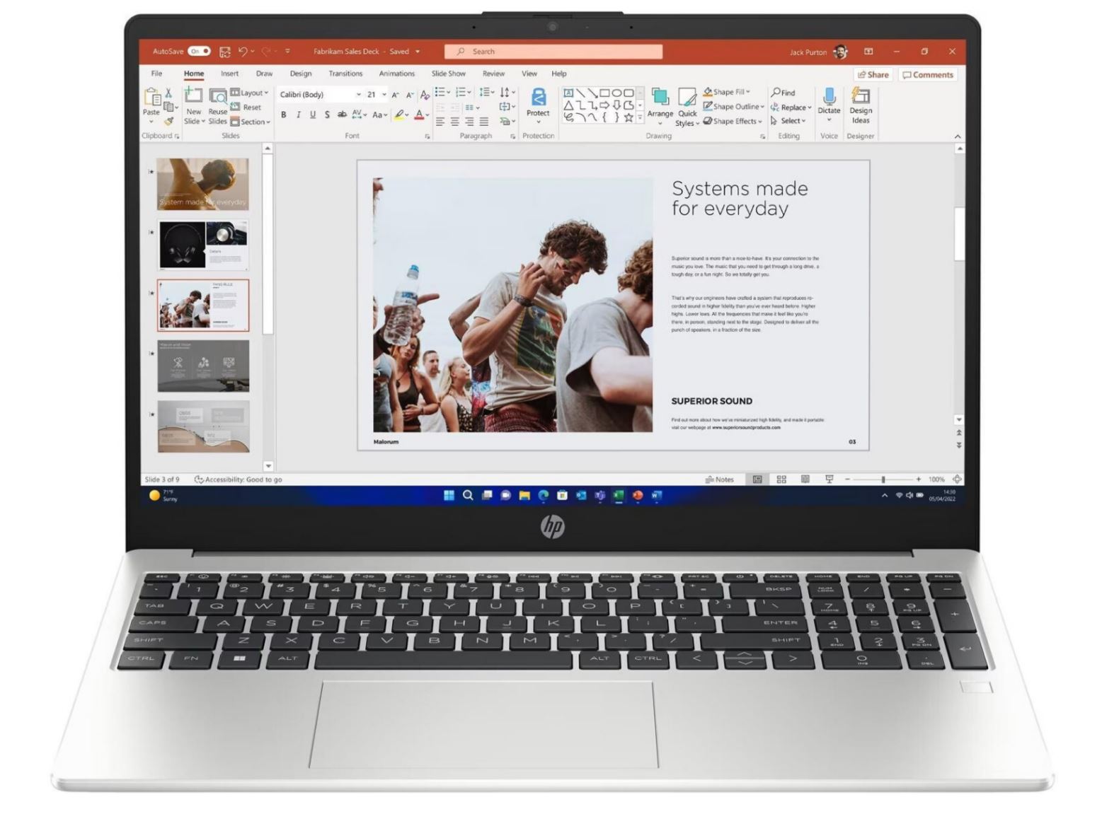 HP 250 G10 Laptop 15,6" FHD Ryzen 3 7320U 8GB 512GB SSD Win 11 Home DE Layout