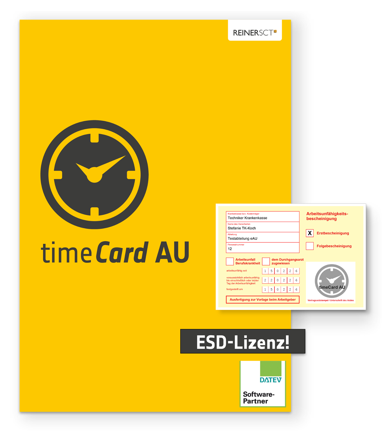 ReinerSCT timeCard 10 AU – Jahreslizenz für 10 Mitarbeitende (ESD)