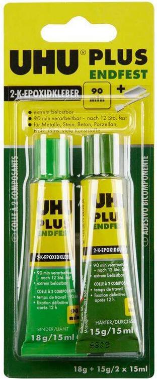 UHU PLUS ENDFEST Zweikomponentenkleber 33 g Epoxidharz