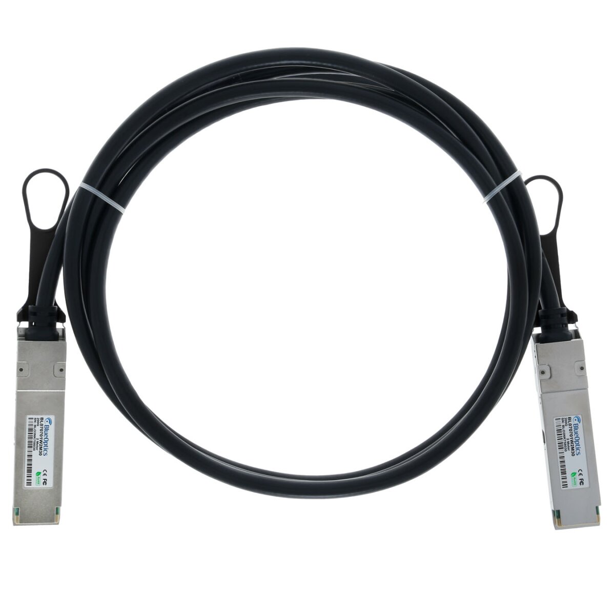 BlueOptics QSFP56 DAC Kabel 0,5 m 200Gb/s Schwarz