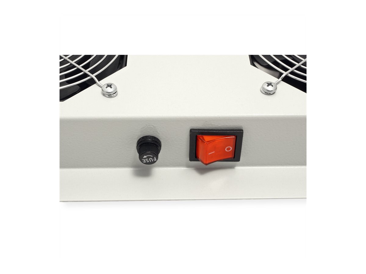 ROLINE 19" Dachlüftereinheit 6 Lüfter Thermostat Hellgrau