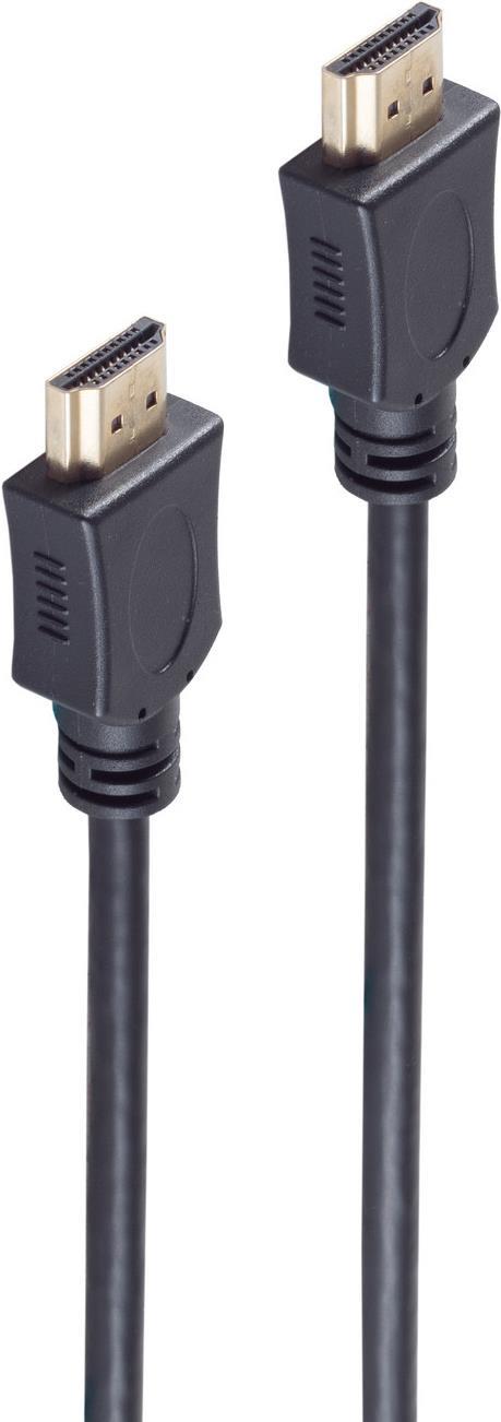 shiverpeaks BS77473-10. Kabellänge: 3 m, Anschluss 1: HDMI Typ A (Standard), Steckverbinder 1 Geschlecht: Männlich, Anschluss 2: HDMI Typ A (Standard), Steckverbinder 2 Geschlecht: Männlich, Beschichtung Steckerkontakte: Gold, 3D, Datenübertragungsrate: 18 Gbit/s, Produktfarbe: Schwarz (BS77473-10)