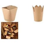 NATURE Star Snackbox Asia, rund, 800 ml, braun Nudelbox aus Kraftpapier, mit PLA beschichtet (Maisstärke), - 1 Stück (416410)