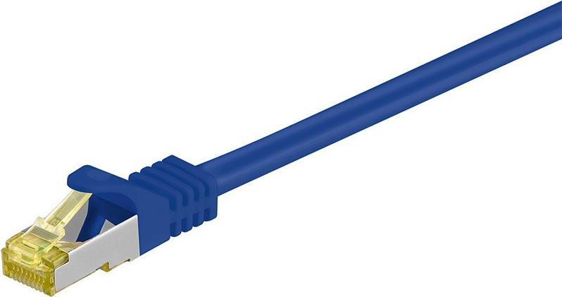 DSIT RJ45 Netzwerkkabel S/FTP (PiMF), mitCat.7 Rohkabel, Blau, 2m (DC-74-020)