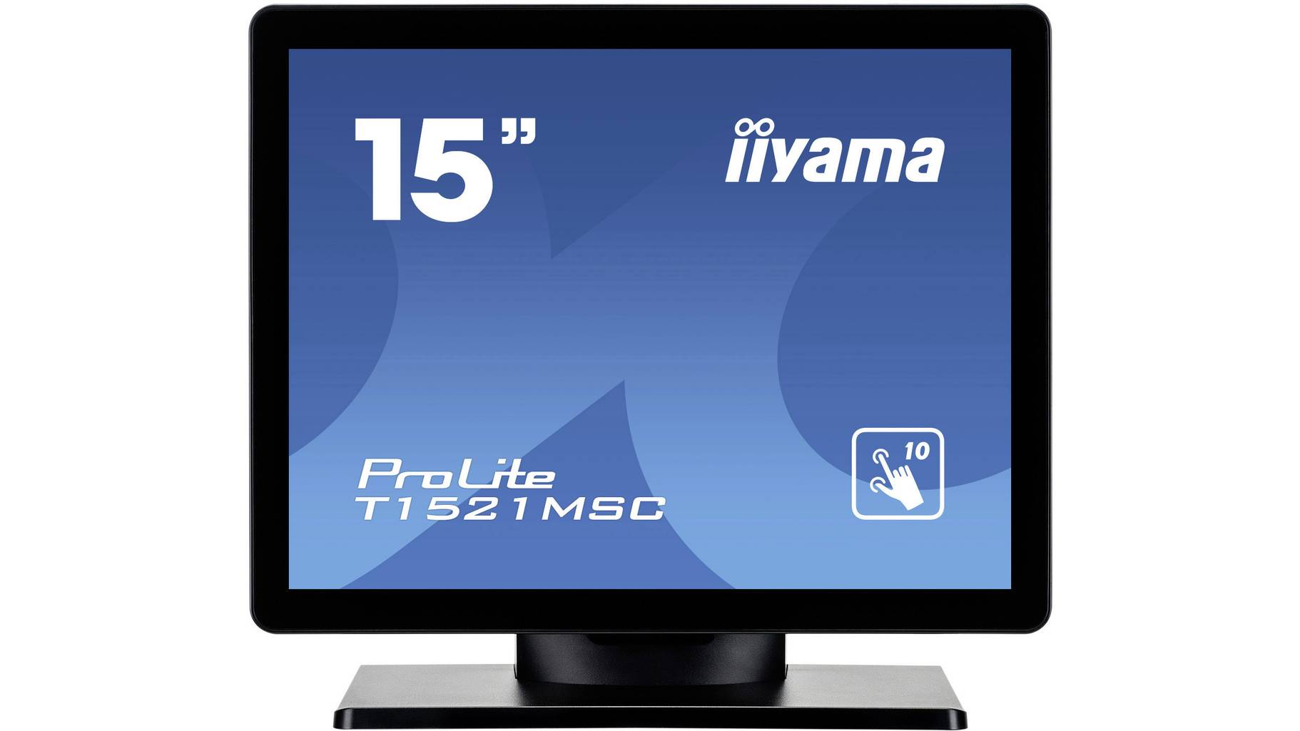 iiyama ProLite T1521MSC-B2, 38,1cm (15''), Projected Capacitive, 10 TP, Kit (USB), schwarz Touchmonitor (Seitenverhältnis: 4:3), Bildschirmdiagonale: 38,1 cm (15''), Projected Capacitive, Multi Touch (10 Punkte), 1024x768 Pixel, Reaktionszeit: 8ms, Helligkeit 370cd, Blickwinkel 170/160°(H/V), Kontrast: 800:1, VGA, HDMI, inkl.: Kabel (USB, HDMI), Netzteil, Netzkabel, QSG, Farbe: schwarz (T1521MSC-B2)