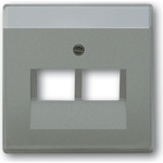 Busch Jaeger 1710-0-3853 Wandplatte/Schalterabdeckung Grau - Metallisch (1710-0-3853)