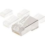 Modularstecker für Rundkabel, geschirmt, 8P8C (RJ45), VE: 10 RJ45 Stecker für Patchkabel (920850)