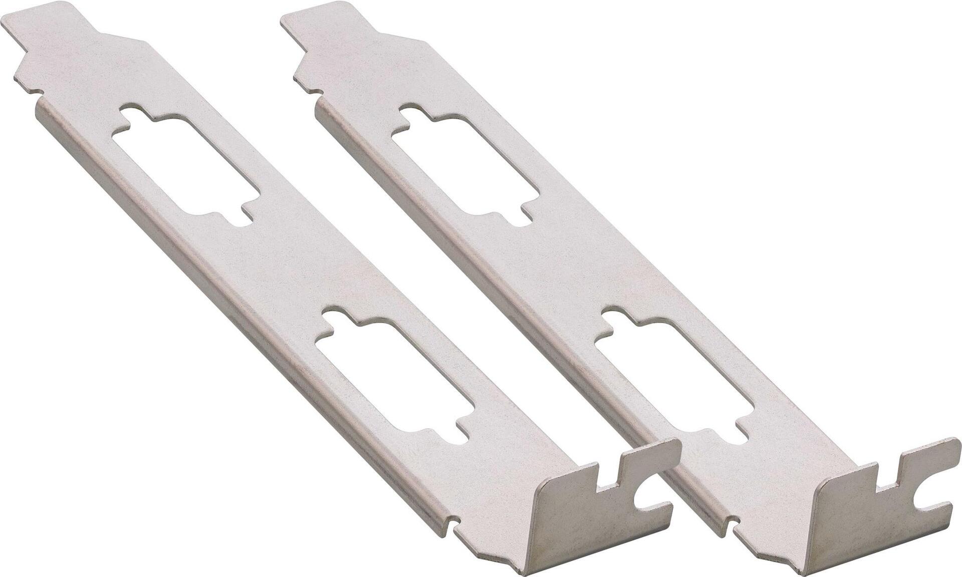 InLine Slotblech zur Befestigung von 2x 9pol. Sub D St. oder Bu. 2er Pack (11109A)