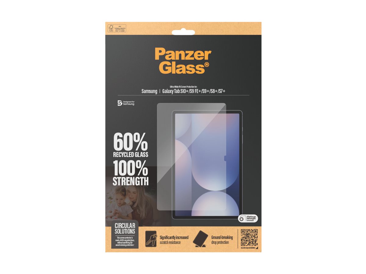 PanzerGlass Displayschutzfolie Samsung Galaxy Tab S7+/S8+/S9+/S9 FE+/S10+ 12.4" Ultra-Wide Fit Transparent