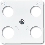 Busch Jaeger 1753-0-8642 Wandplatte/Schalterabdeckung Weiß (1753-0-8642)