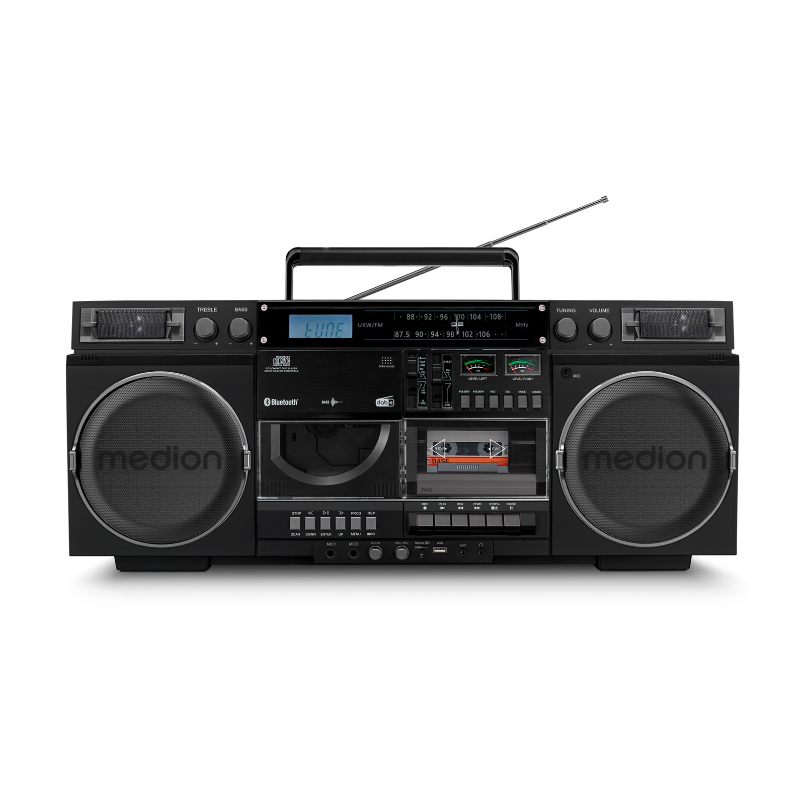 Medion LIFE P66538 Retro-Boombox Schwarz