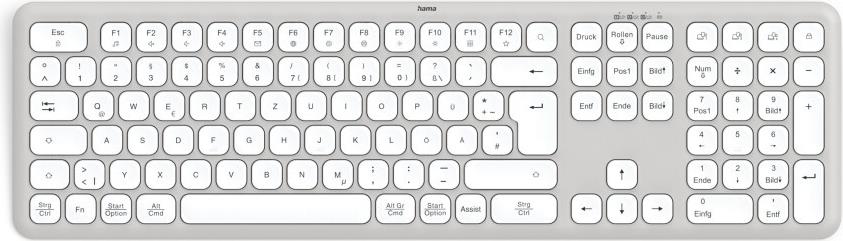 Hama Multi-Device-Tastatur WK-550 kabellos Funk u. Bluetooth WS QWERTZ (00173064)