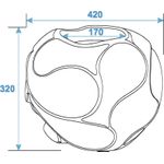 EUROPALMS Designübertopf BUBBLE-35, braun (83011903)