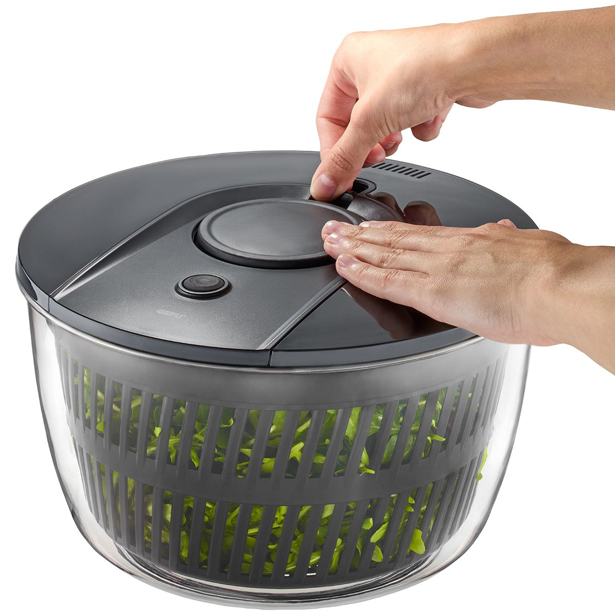 GEFU PUSH IT Salatschleuder 5 l Kunststoff Rund Schwarz