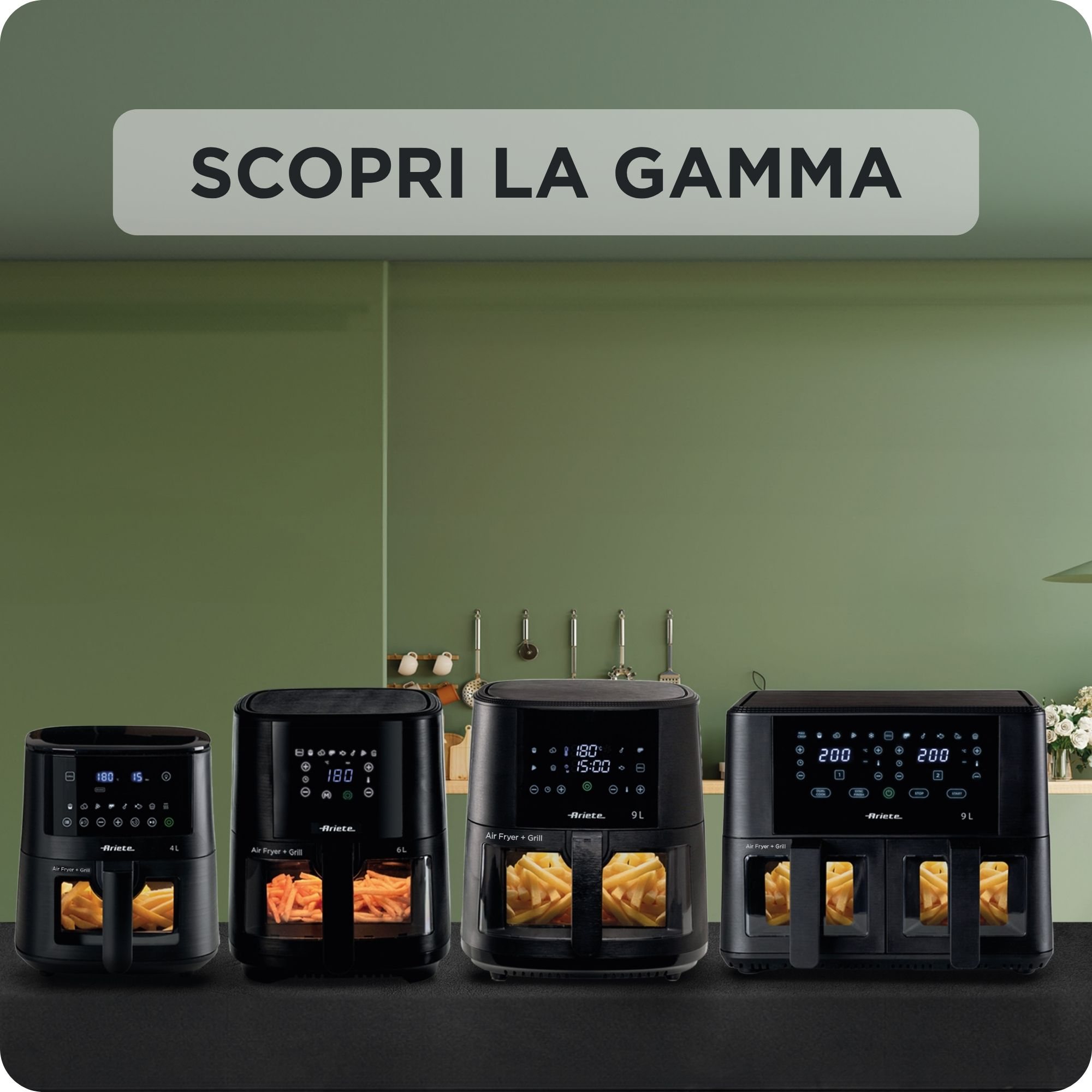 Ariete 4630S Airy Fryer Heißluftfritteuse 9 l Schwarz