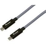 Equip Kabel USB-C3.2->C Gen2x2 PD 240W St/St schwarz (128428)