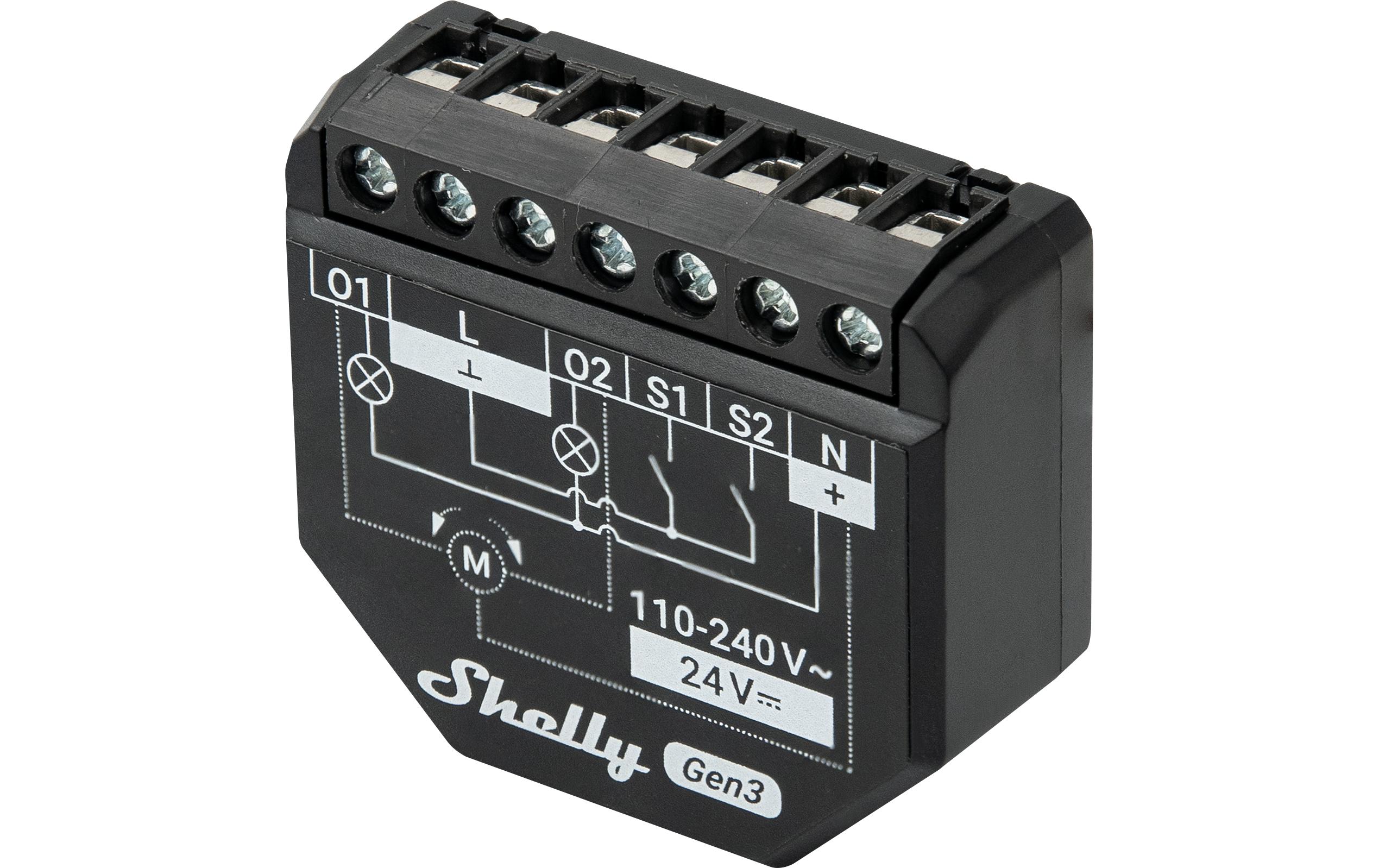 Shelly 2PM Gen3 Schalt-Messaktor 2er-Set Schwarz