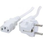 Netzanschlusskabel, IEC C13 , weiß , 1,8 m (EXC808077)