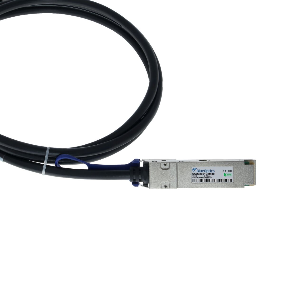 BlueLAN MCP1600-C003-BL QSFP28 DAC Kabel 3 m 100GBASE-CR4 InfiniBand EDR 26 AWG Schwarz
