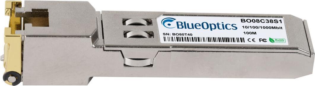 Kompatibler Level One SFP-3711 BlueOptics BO08C38S1 SFP Transceiver, Kupfer RJ45, 10/100/1000BASE-T, 100 Meter, 0°C/+70°C (SFP-3711-BO)