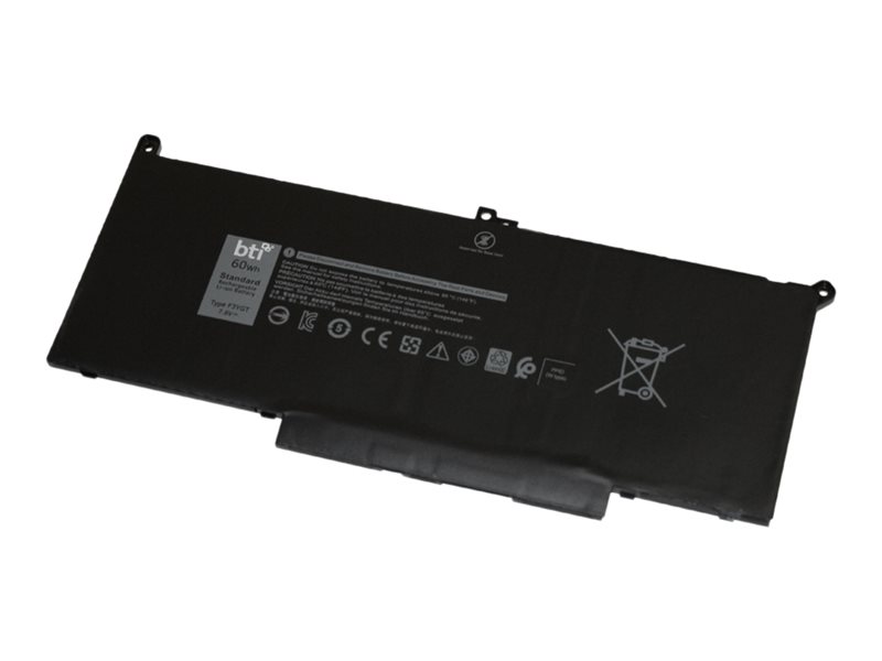 BTI F3YGT-BTI Notebook-Akku Li-Pol 7894 mAh 60 Wh für Dell Latitude 7280, 7480, 7490 Schwarz