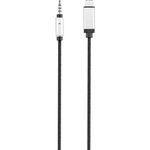 Renkforce USB / Klinke Audio Anschlusskabel [1x USB-C™ Stecker - 1x Klinkenstecker 3.5 mm] 1.2 m Schwarz Aluminium-Stecker (RF-3432030)