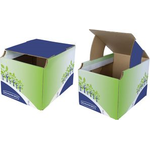 Fellowes BANKERS BOX Recycling-Behälter, klein, grün/blau aus 100% recyceltem Karton, FSC-zertifiziert, FastFold, - 5 Stück (8049301)