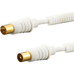 e+p AB 203 G LOSE. Anschluss 1: coax, Anschluss 2: Koaxial, Beschichtung Verbindungsanschlüsse: Gold. Kabellänge: 3,5 m, Geschlecht: Männlich/Weiblich, Produktfarbe: Weiß. Verpackungsart: Polybag (AB 203 GL)