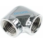 Alphacool HF L-Verbinder G1/4 IG auf G1/4 IG - Chrome (17041)