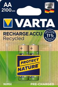 Varta Recharge Accu Recycled 56816 - Batterie 2 x AA-Typ NiMH (wiederaufladbar) 2100 mAh (56816101402)