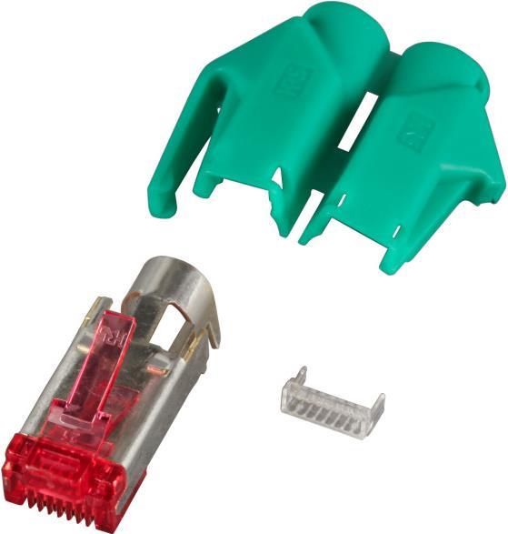 RJ45-Hirose Stecker STP, TM21 grün, 100 Stück, 3 Elemente, Cat.6 Hersteller: HIROSE (H7641.8-100)